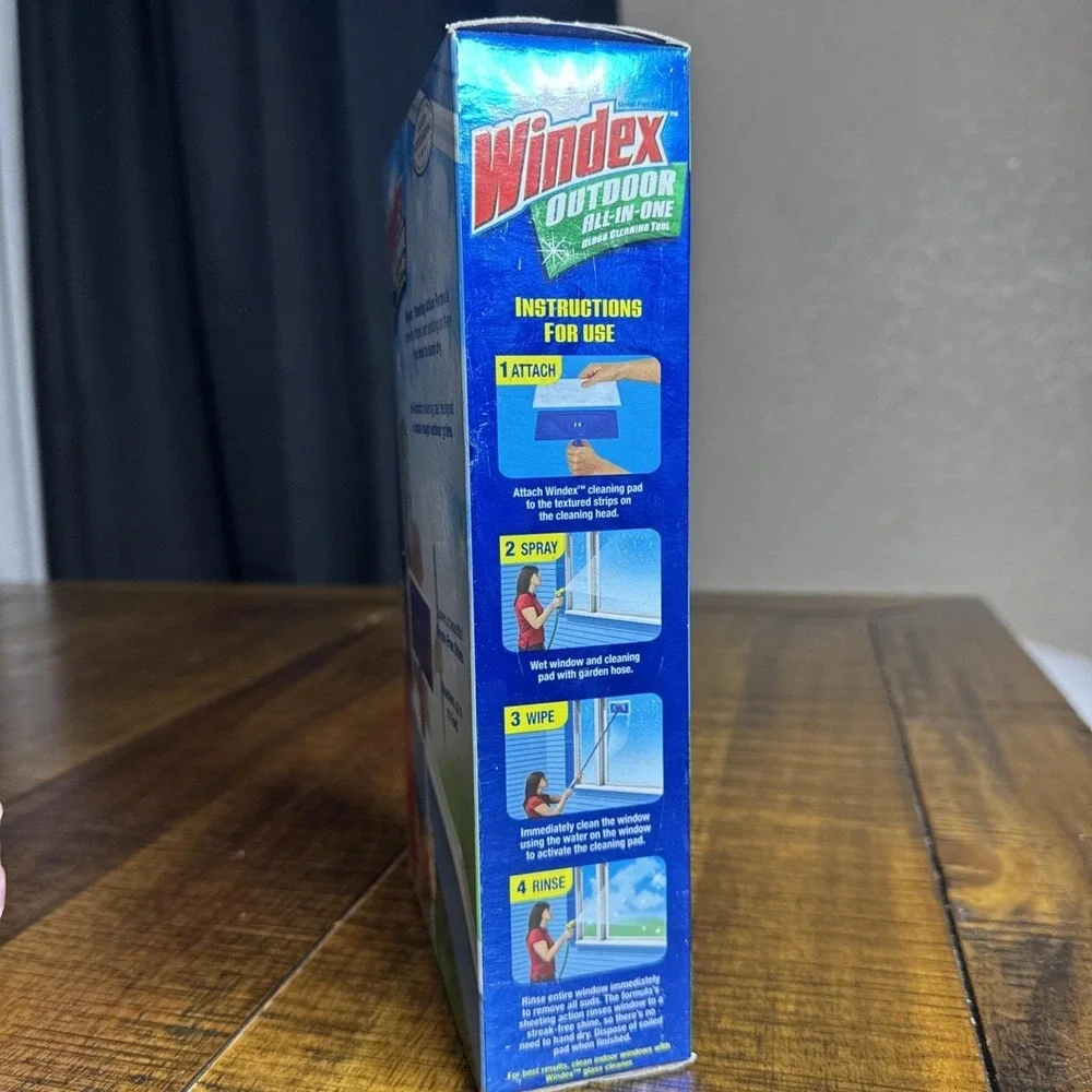 Windex Outdoor All-In-One Glass Cleaning Tool Starter Kit NOS SEALED RARE